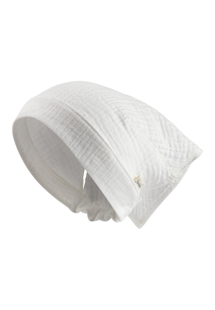STERNTALER Šátek na hlavu z jednoduchého bavlněného mušelínu (organická) ecru holka-49 cm 12-18 m