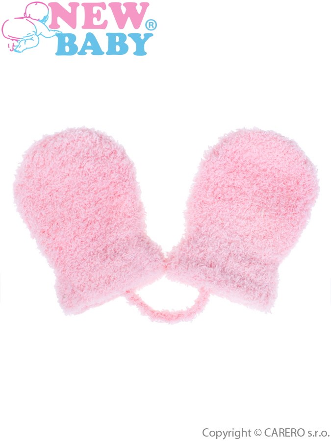 Dětské zimní rukavičky New Baby světle růžové Růžová 62 (3-6m)