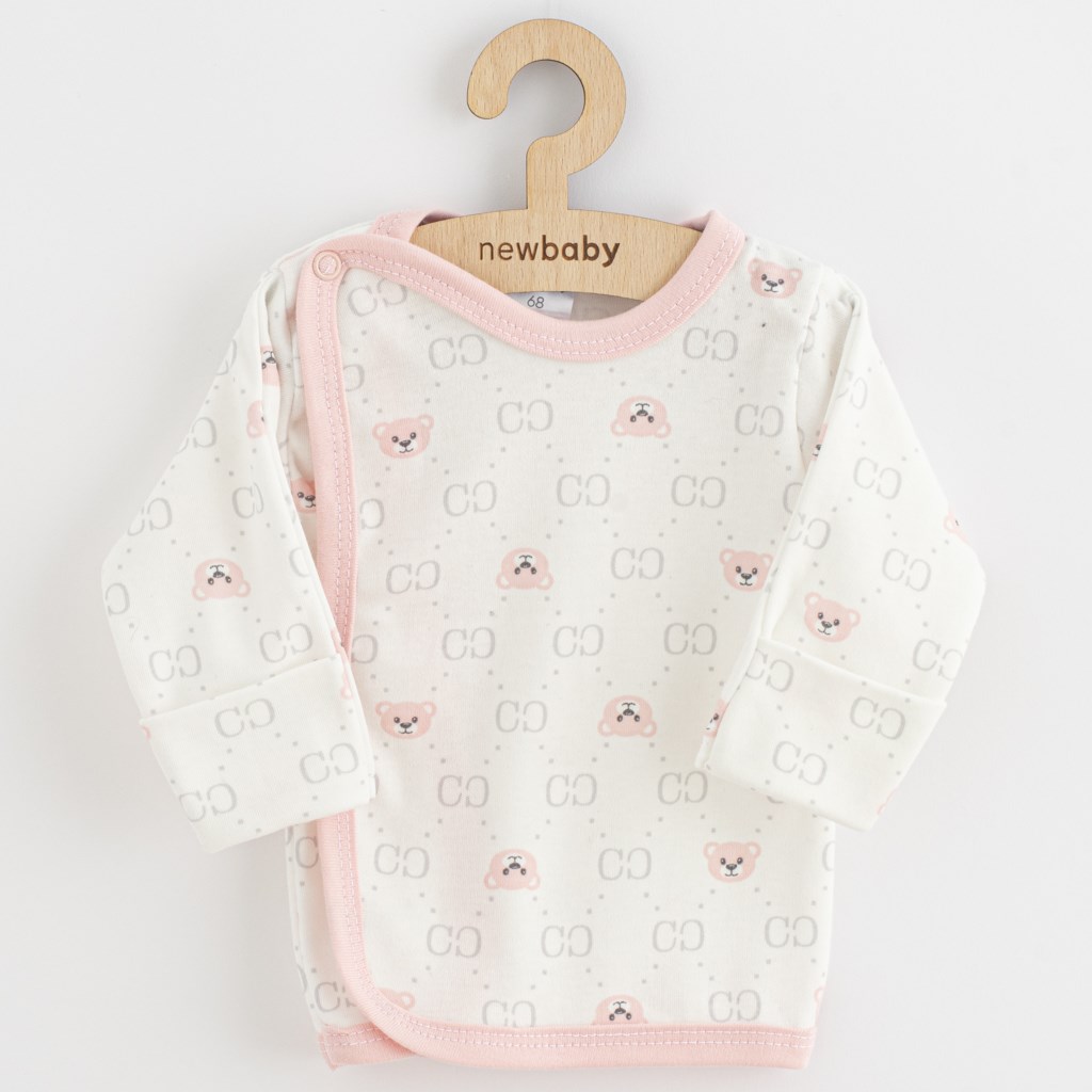 Kojenecká košilka New Baby Classic II medvídek růžový Růžová 50