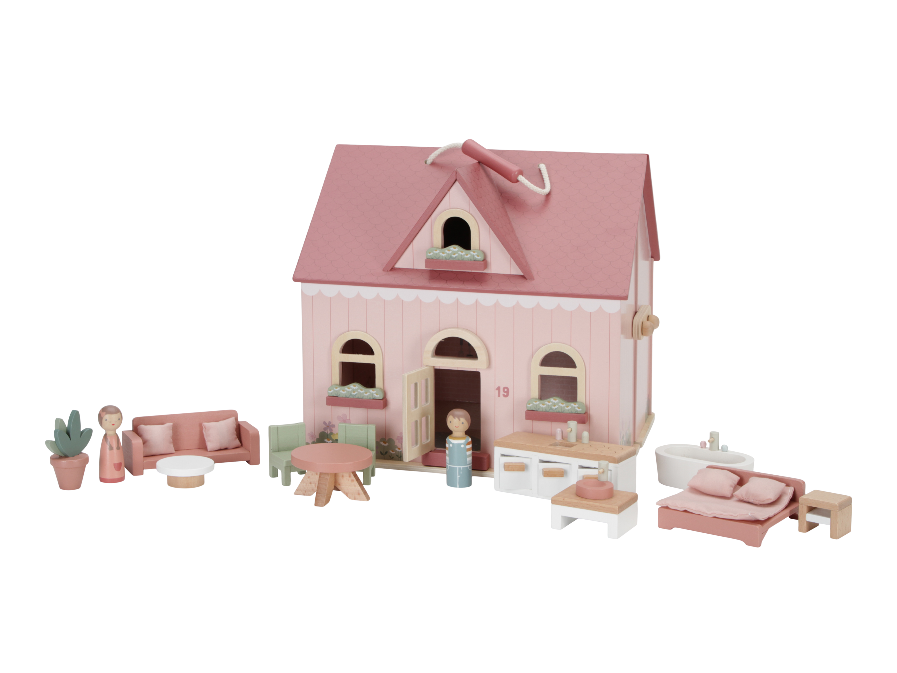 Domeček pro panenky dřevěný přenosný