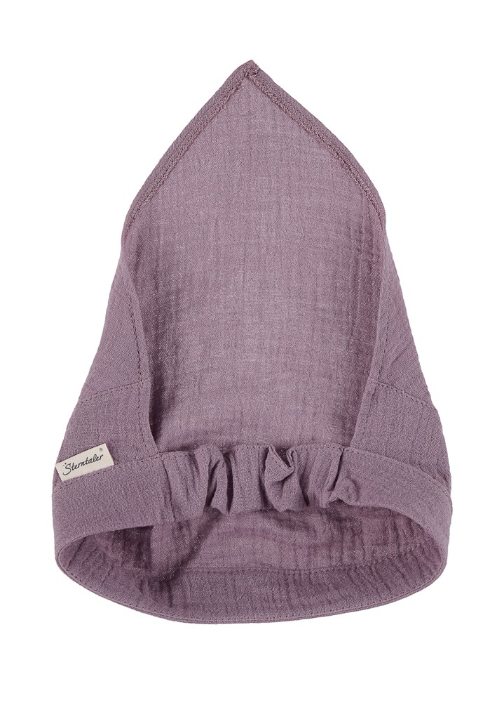STERNTALER Šátek na hlavu z jednoduchého bavlněného mušelínu (organický) lila holka-45 cm-6-9 m