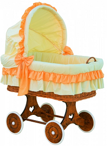 Boudička ke košíku pro miminko - Scarlett Martin - oranžová