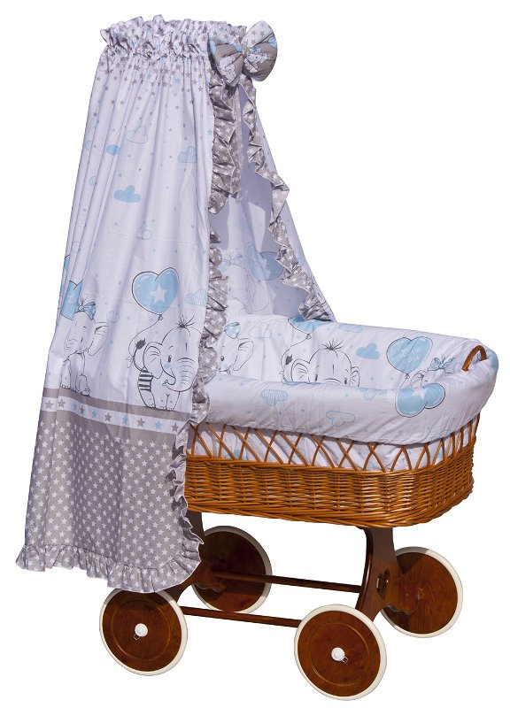 Nebesa nad košík pro miminko a kolébky - Scarlett Gusto - modrá
