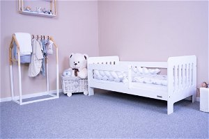 Dětská postel se zábranou New Baby ERIK 140x70 cm bílá Bílá