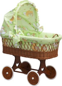 Košík pro miminko s boudičkou Scarlett Mráček - zelená