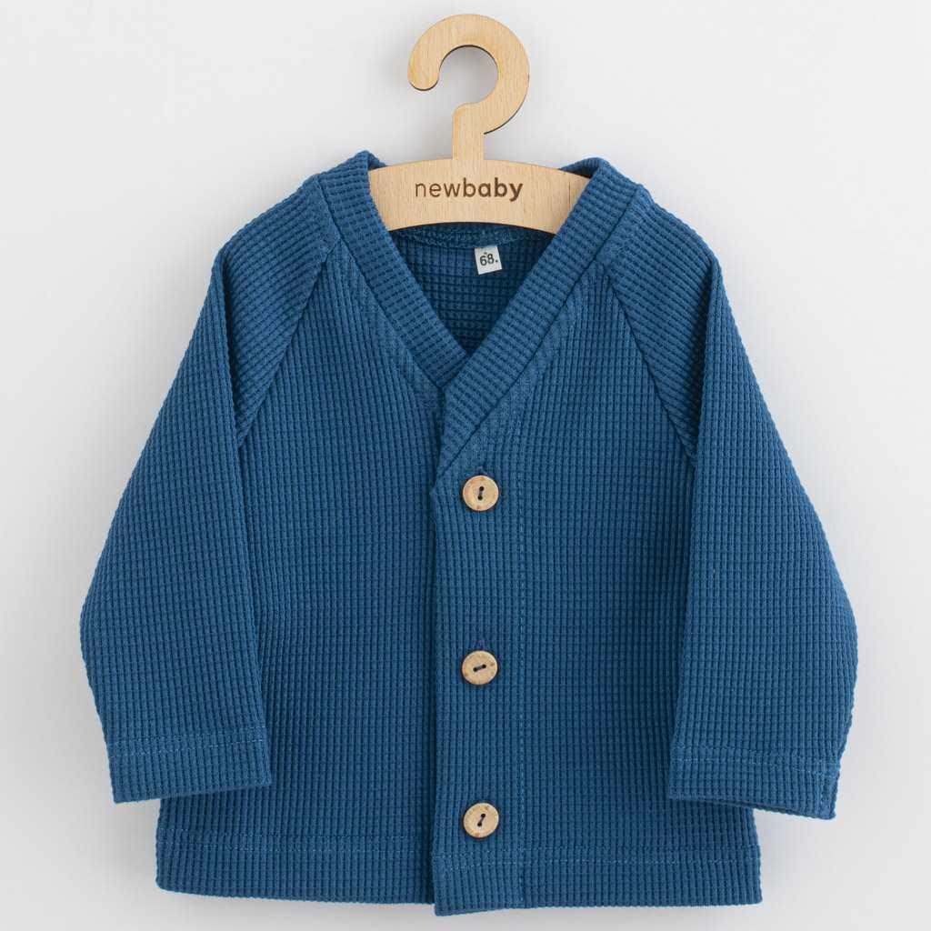 Kojenecký kabátek na knoflíky New Baby Luxury clothing Oliver modrý Modrá 68 (4-6m)