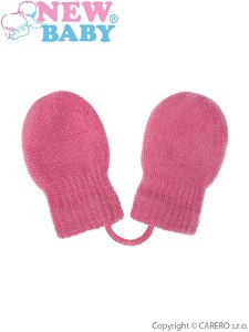 Dětské zimní rukavičky New Baby růžové Růžová 56 (0-3m)