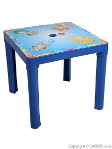 Dětský zahradní nábytek - Plastový stůl modrý Modrá