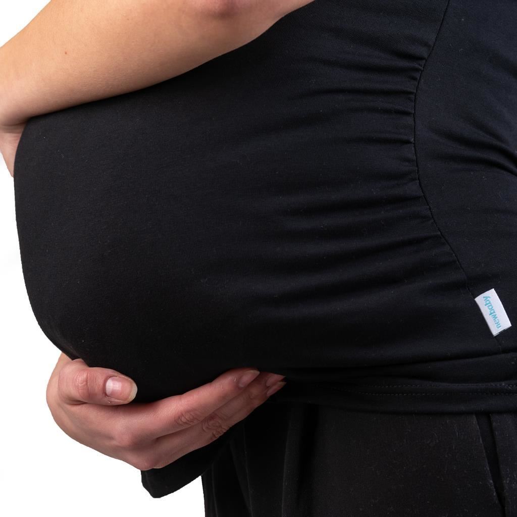 Těhotenské tričko New Baby černá Černá XL