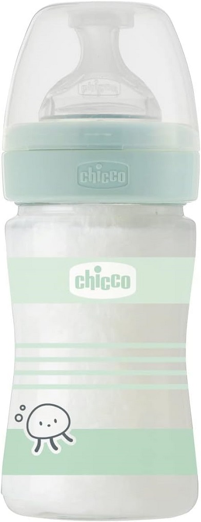 CHICCO Láhev kojenecká sklo Well-being silikon 150 ml uni