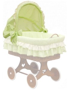 Boudička ke košíku pro miminko - Scarlett Dráček - zelená