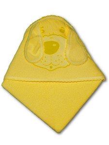 Dětská froté osuška pejsek 100x100 žlutá Žlutá