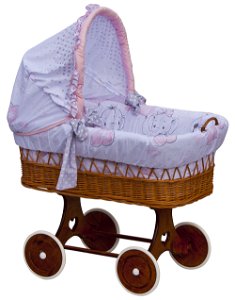 Boudička ke košíku pro miminko - Scarlett Gusto - růžová