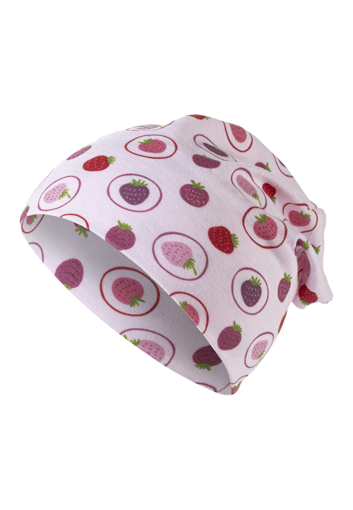 STERNTALER Čepice bavlněná UV50+ jahody růžová holka- 47 cm 9-12 m