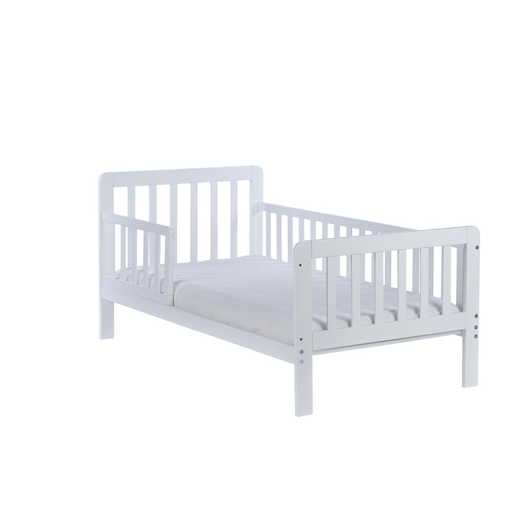 Dětská postel se zábranou Drewex Nidum 140x70 cm bílá Bílá