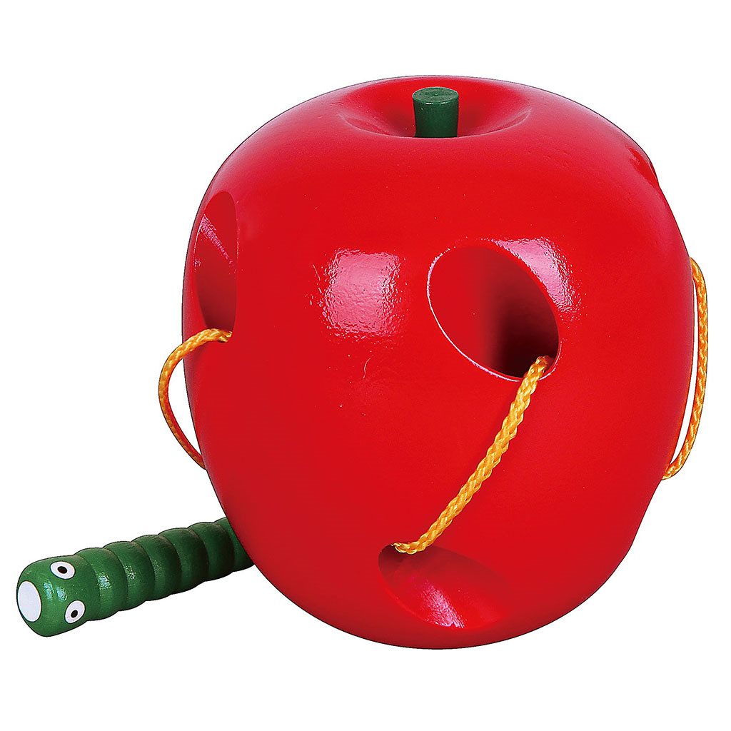 Dřevěná hra Viga Červík v jablíčku Multicolor