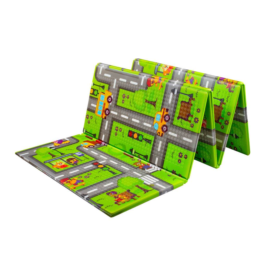 Multifunkční skládací hrací podložka PlayTo Cesta Zelená