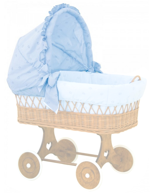Boudička ke košíku pro miminko - Scarlett Méďa - modrá