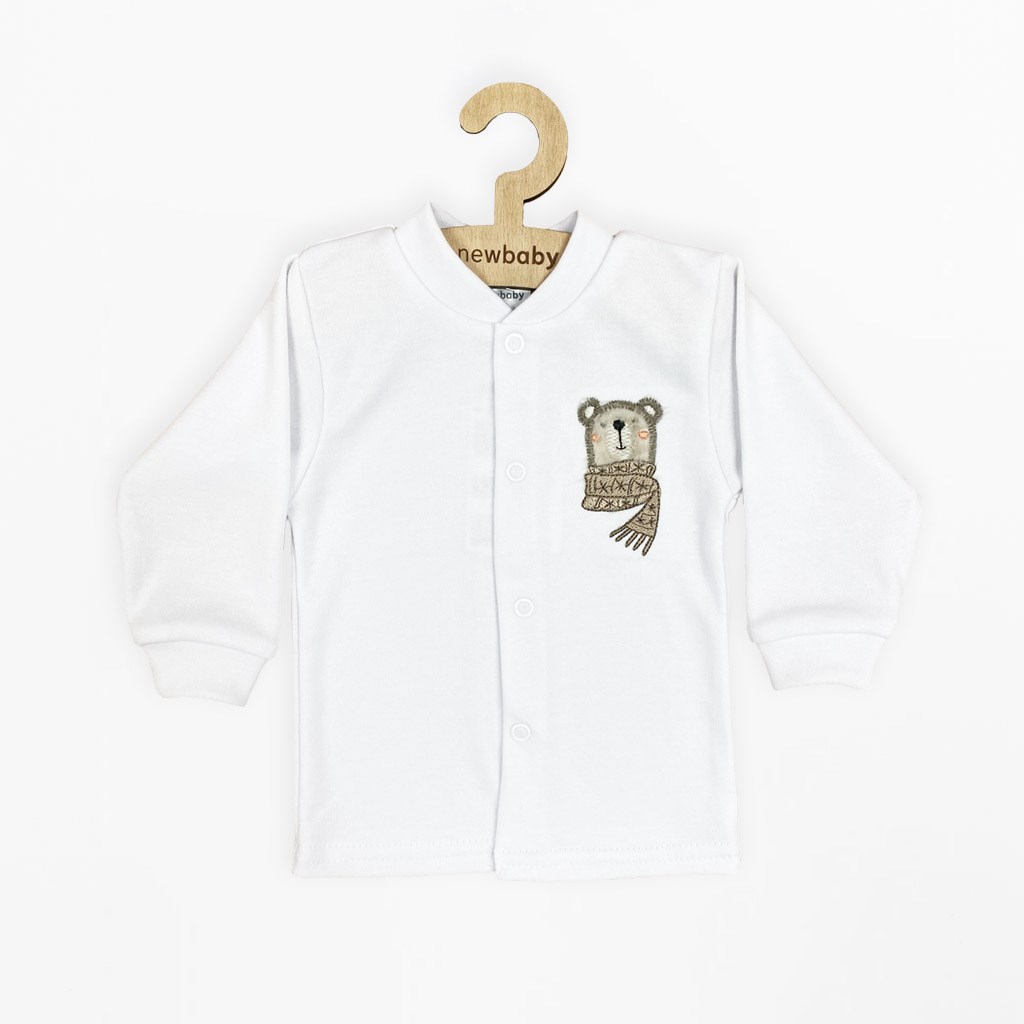 Kojenecký bavlněný kabátek New Baby Polar Bear Bílá 74 (6-9m)