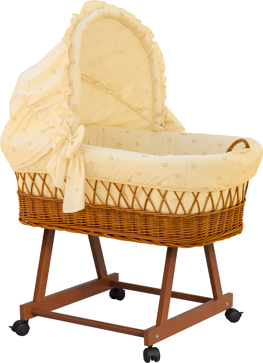 Košík pro miminko s boudičkou Méďa - béžový