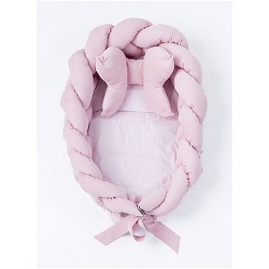 Pletené hnízdečko pro miminko Velvet Belisima pink Růžová