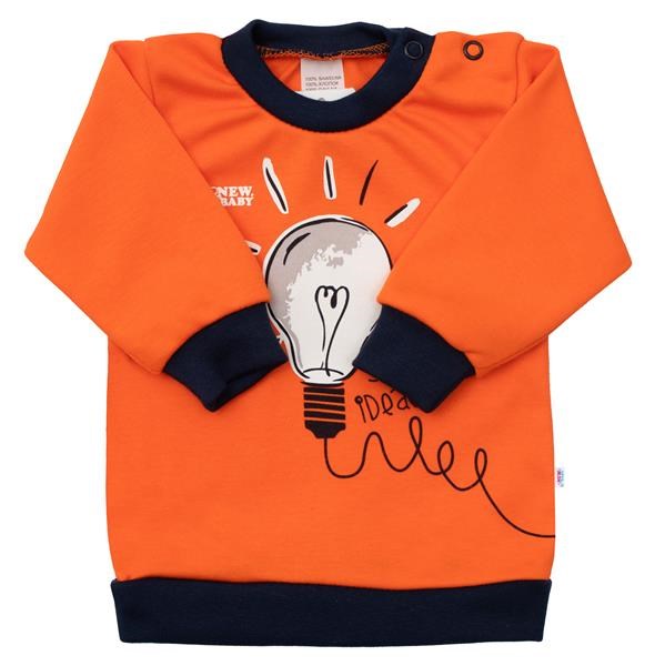 Kojenecké bavlněné tričko New Baby skvělý nápad Oranžová 74 (6-9m)