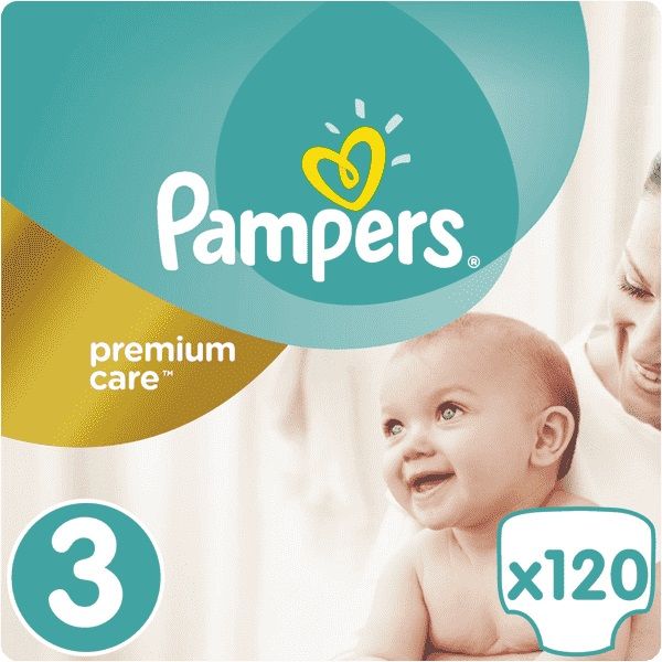 PAMPERS Premium Care Pleny jednorázové 3 (6-10 kg) 120 ks
