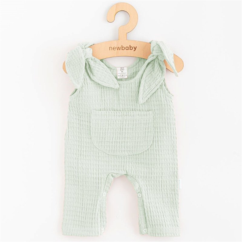 Kojenecké mušelínové lacláčky New Baby Comfort clothes šalvějová Zelená 86 (12-18m)