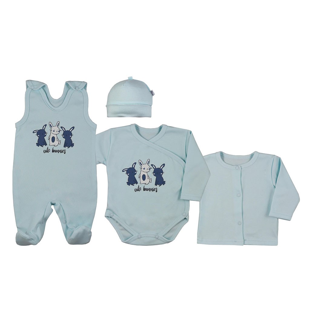 4-dílná kojenecká souprava Koala Rabbit blue Modrá 50