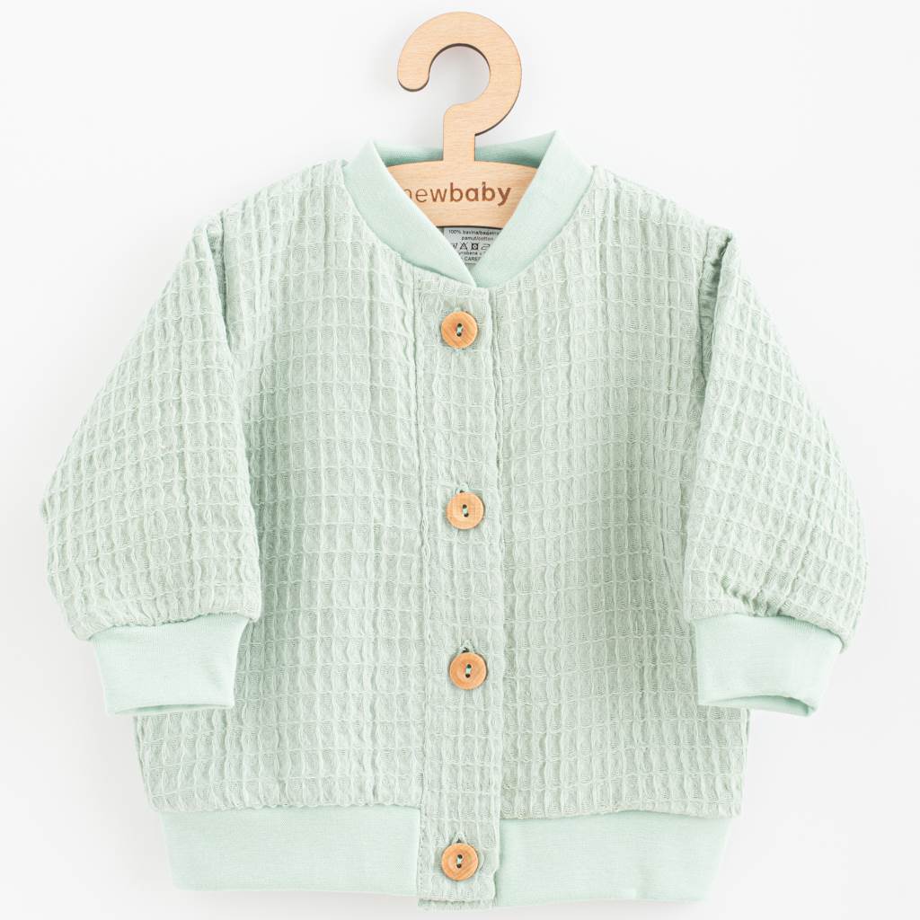Kojenecký mušelínový kabátek New Baby Comfort clothes šalvějová Zelená 56 (0-3m)
