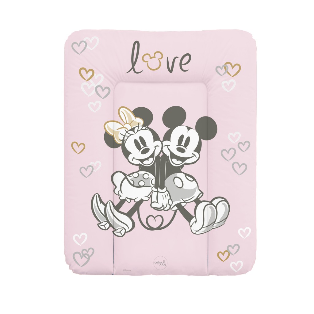 CEBA Podložka přebalovací měkká na komodu (50x70) Disney Minnie & Mickey Pink