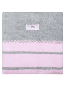 Dětská bavlněná deka Womar 75x100 šedo-růžová Růžová