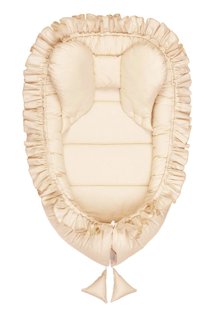 BELISIMA Hnízdo pro miminko Pure bavlněné Cappucino 85x55 cm