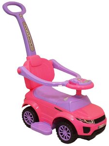 Dětské hrající jezdítko 3v1 Baby Mix růžové Růžová