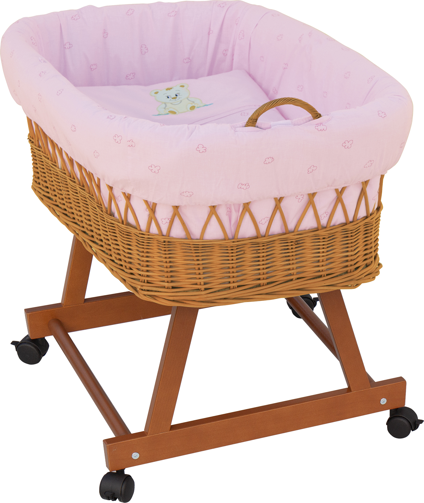 Košík pro miminko Scarlett Méďa - růžová