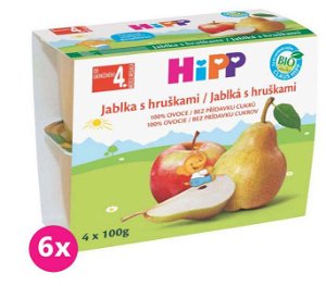 6x HiPP BIO jablkový s hruškami 4x 100 g