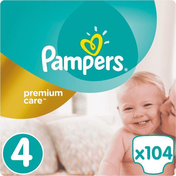 PAMPERS Premium Care Pleny jednorázové 4 (9-14 kg) 104 ks - MEGA PACK