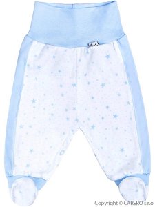 Kojenecké bavlněné polodupačky Baby Service Hvězdy bílo-modré Modrá 74 (6-9m)