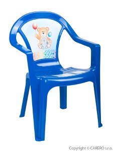 Dětský zahradní nábytek - Plastová židle modrá Modrá