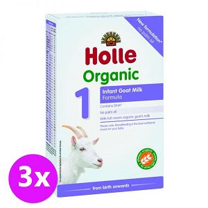 3x HOLLE Bio Dětská mléčná výživa na bázi kozího mléka 1 počáteční