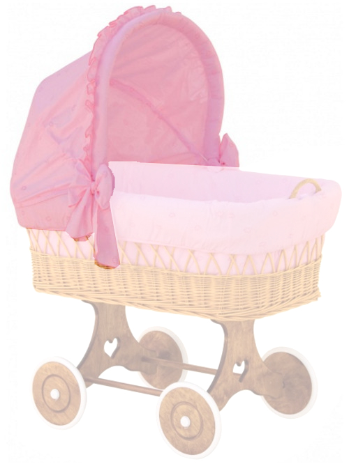 Boudička ke košíku pro miminko - Scarlett Méďa - růžová