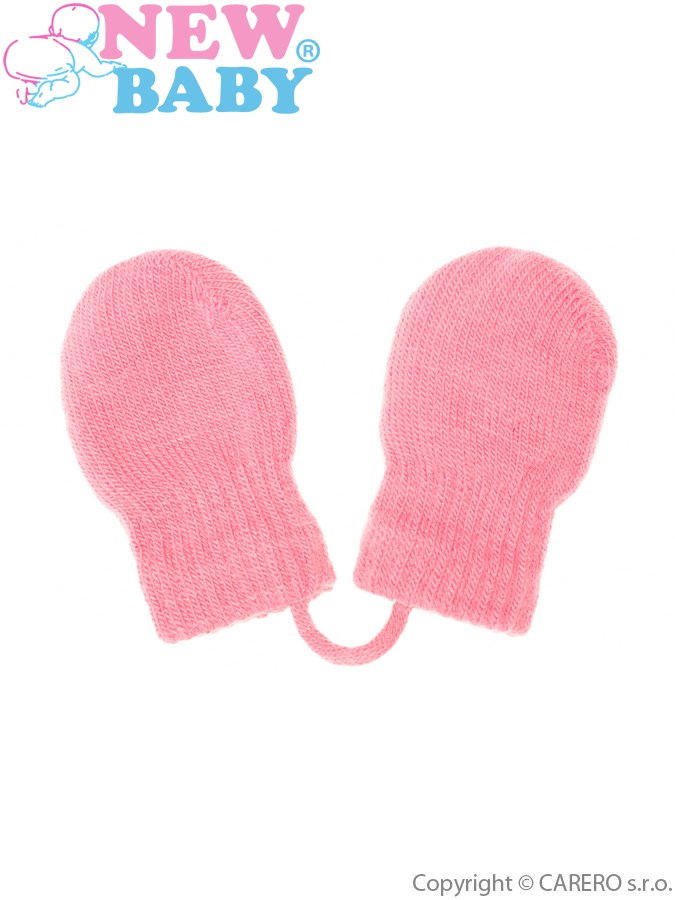 Dětské zimní rukavičky New Baby světle růžové Růžová 56 (0-3m)