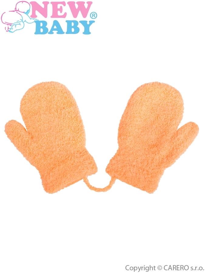 Dětské zimní rukavičky New Baby Girl oranžové Oranžová 122 (6-7 let)