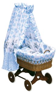 Nebesa nad košík pro miminko a kolébky - Scarlett Kulíšek - modrá