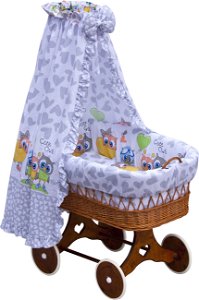 Košík pro miminko s nebesy Scarlett Kulíšek - šedá