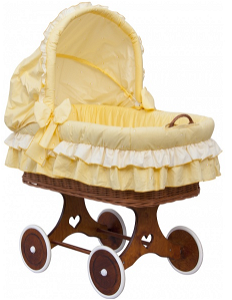 Boudička ke košíku pro miminko - Scarlett Dráček - žlutá