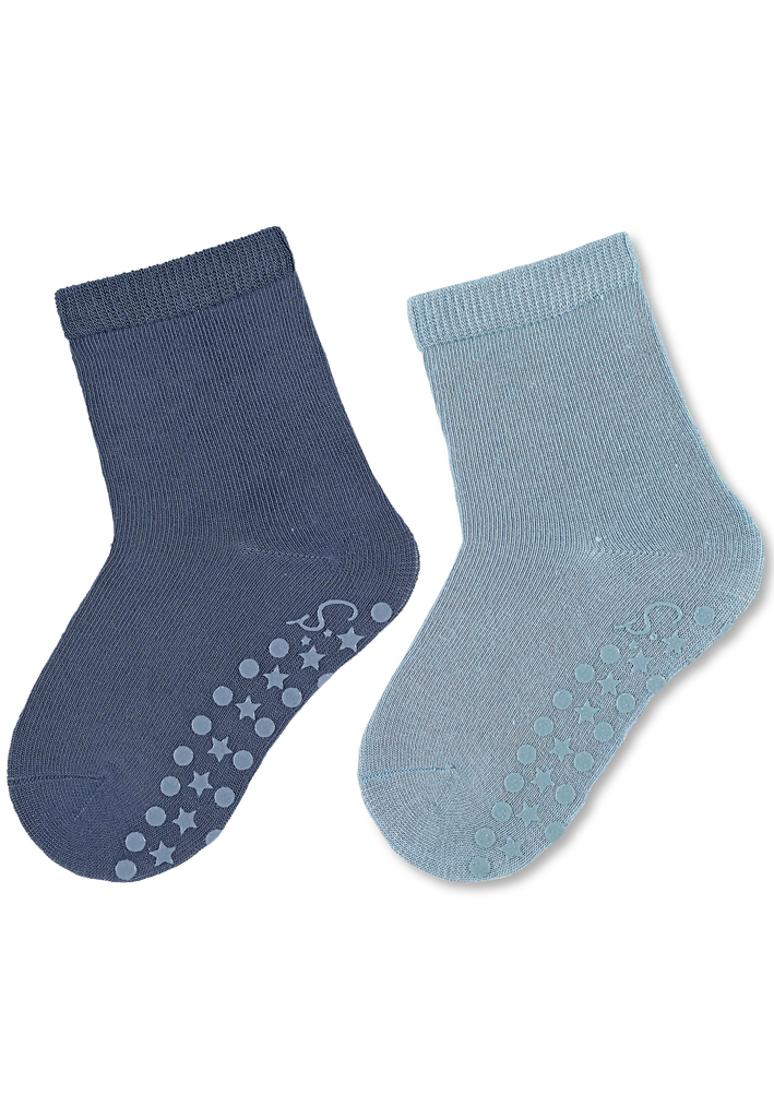 STERNTALER Ponožky protiskluzové bambusové ABS 2ks v balení modrá kluk vel. 22 12-24m