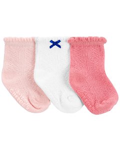 CARTER'S Ponožky Pink Mix holka 3ks 12-24m