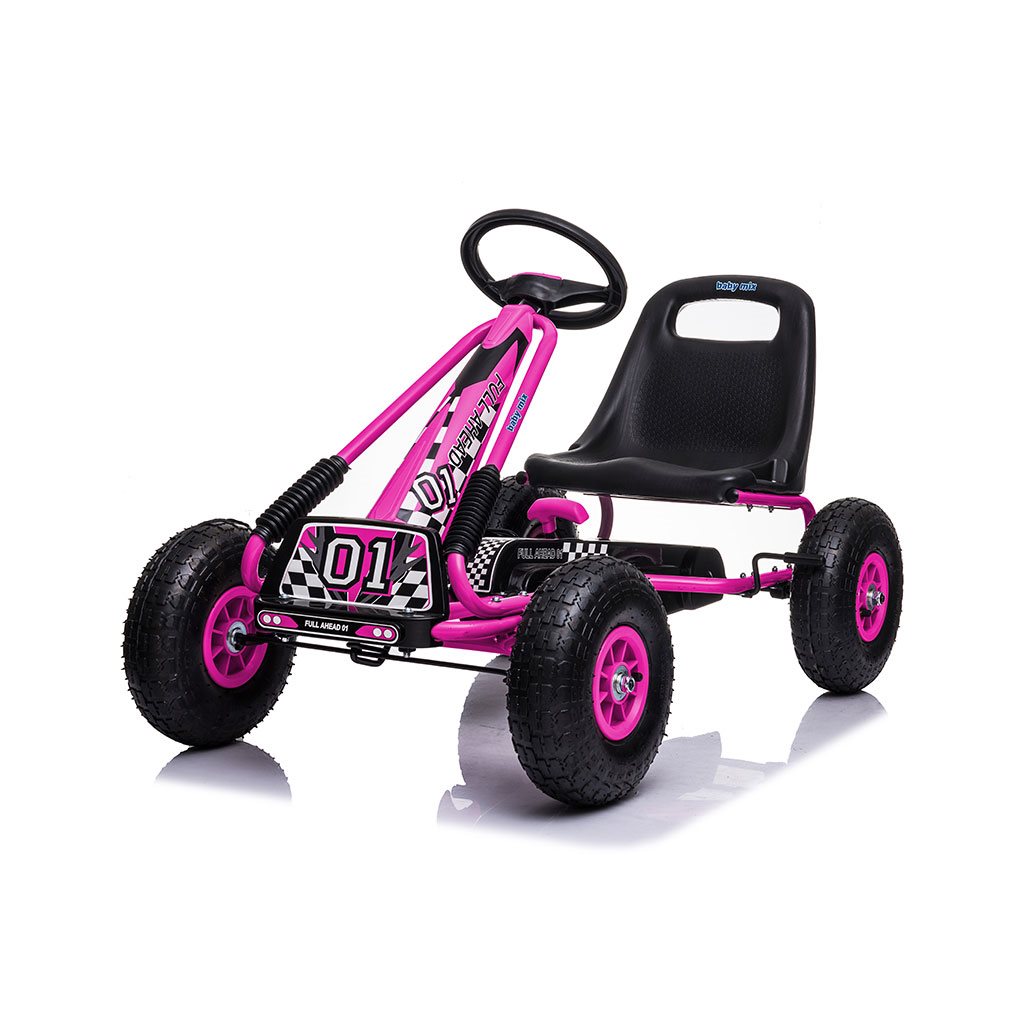 Dětská šlapací motokára Go-kart Baby Mix Razor růžová Růžová