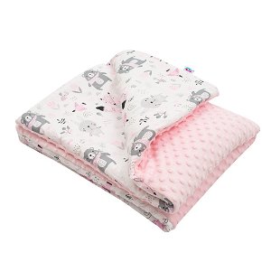 Dětská deka z Minky s výplní New Baby Medvídci růžová 80x102 cm Růžová